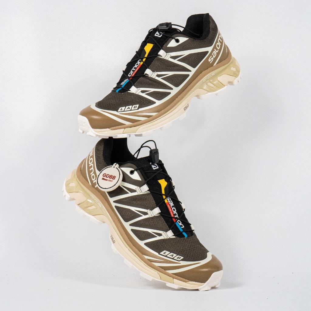 Sepatu Salomon XT6 Recut Wren Kangaroo Vanilla Brown Sepatu Casual Gym Olahraga Joging Pria Wanita