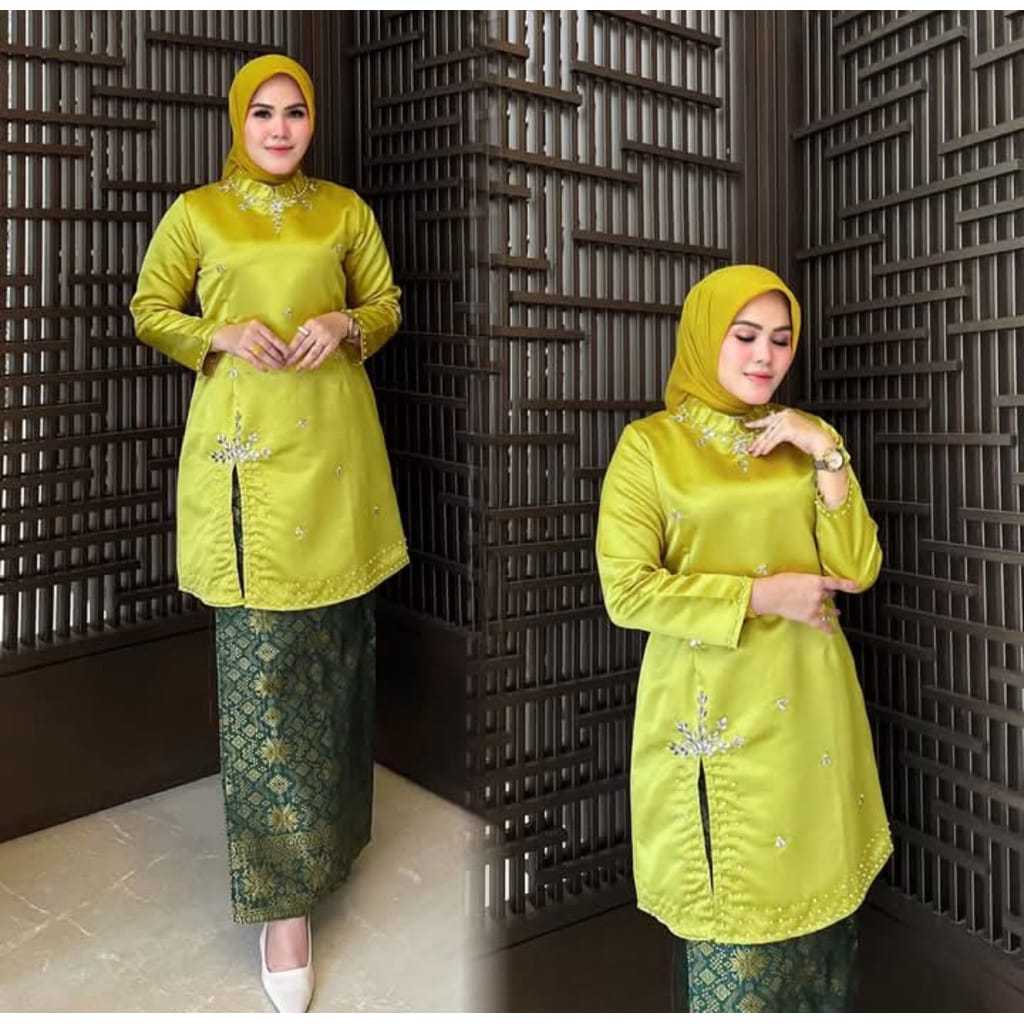 (FREE HIJAB) Setelan kebaya belah samping modern // kebaya seragam wanita terbaru // kebaya prempuan
