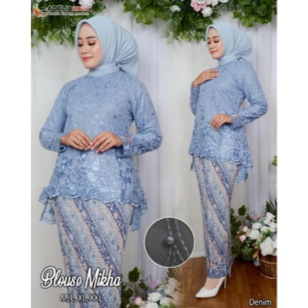 Atasan Kebaya Rinjani Brukat Tile Bordir Mutiara Atasan Kebaya Wisuda Modern Kebaya Kondangan Pesta
