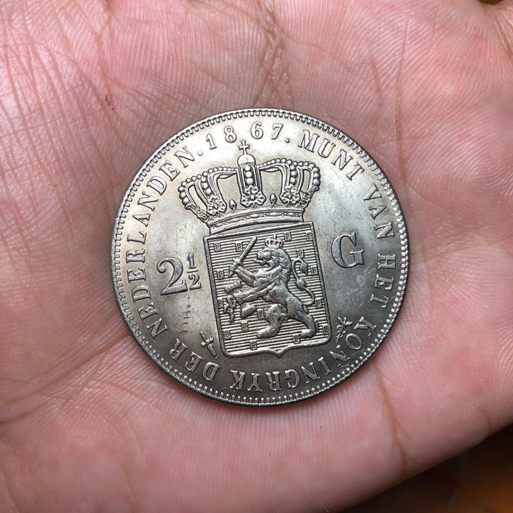 Koin Willem 2,5 Gulden 1867 dan 1873