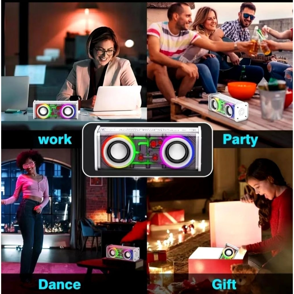 Wireless Speaker RGB Fleco F-833 Speaker Bluetooth Super Bass