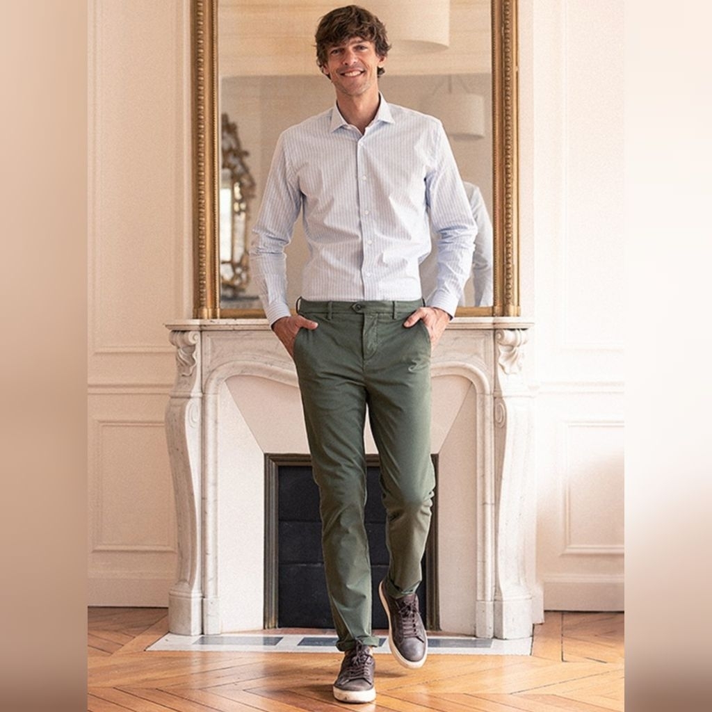 size 34 celana chinos hijau olive green tommy hilfiger original