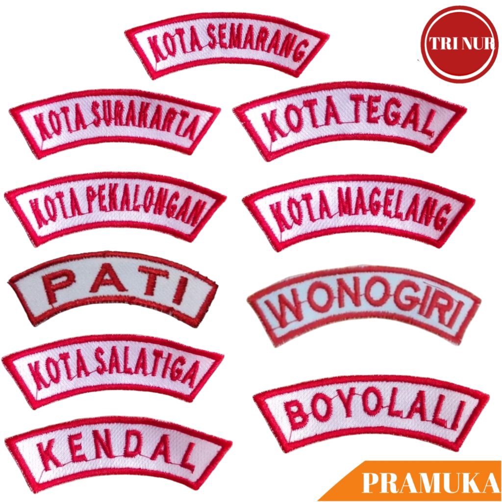 Bed Kwarcab Pramuka Jawa Tengah Bordir / Bed Lokasi Kwarcab Pramuka Kwarda Jawa Tengah / Badge Atrib