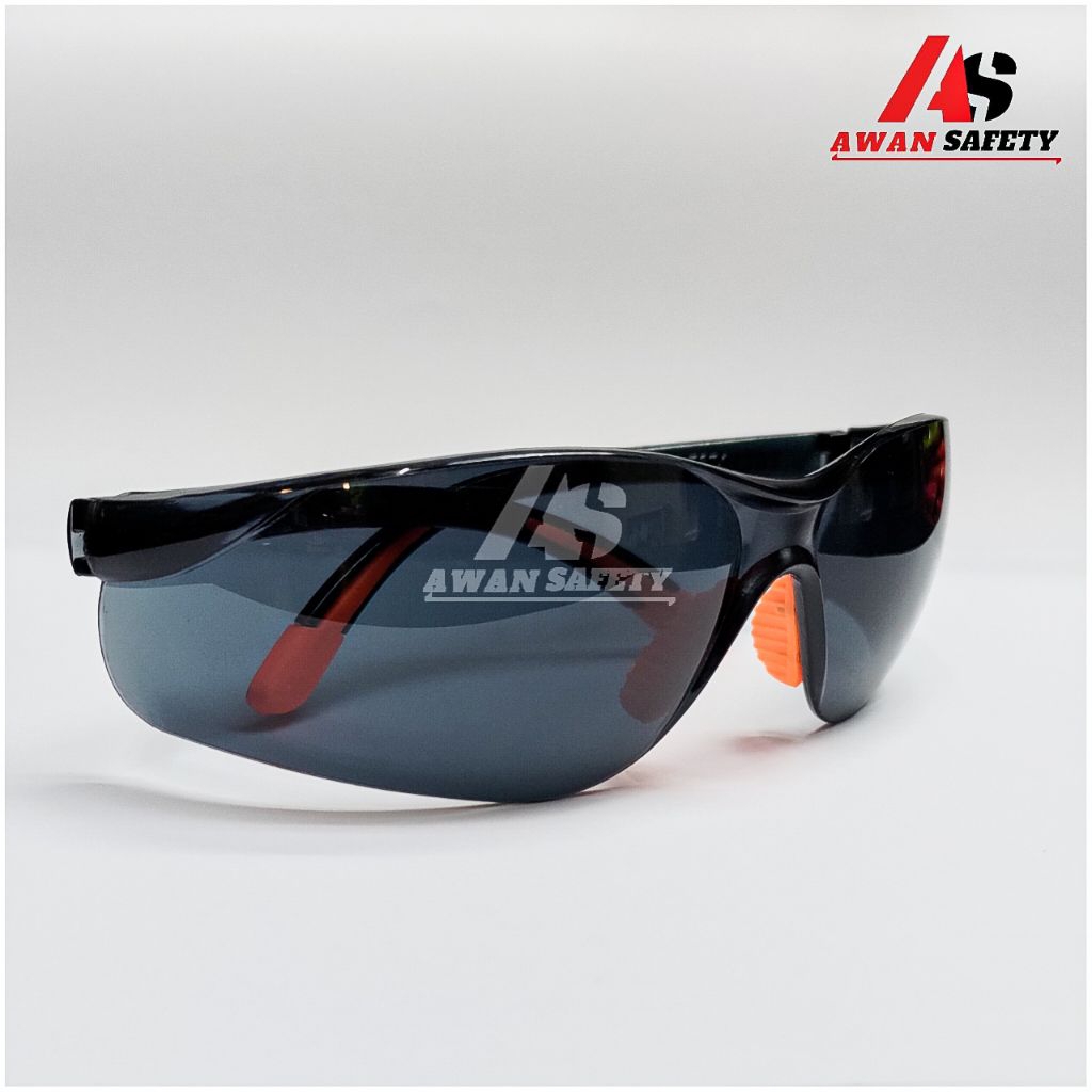 Kacamata Safety Techno Smoke Hitam Fashion ANZI Z87. 1 UV Protection Original