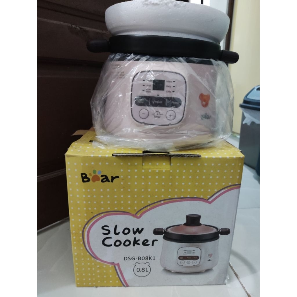 Preloved Slow cooker bear kapasitas 0,8 liter cocok untuk mpasi anak, SEBELUM CO BACA CAPTION