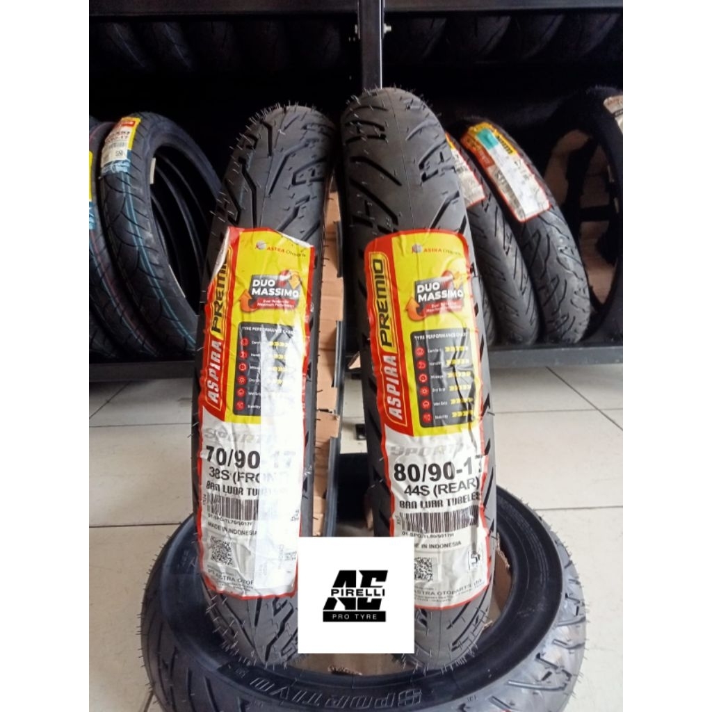 Aspira Premio Sportivo UK 70/90-17 & 80/90-17 Tubeless