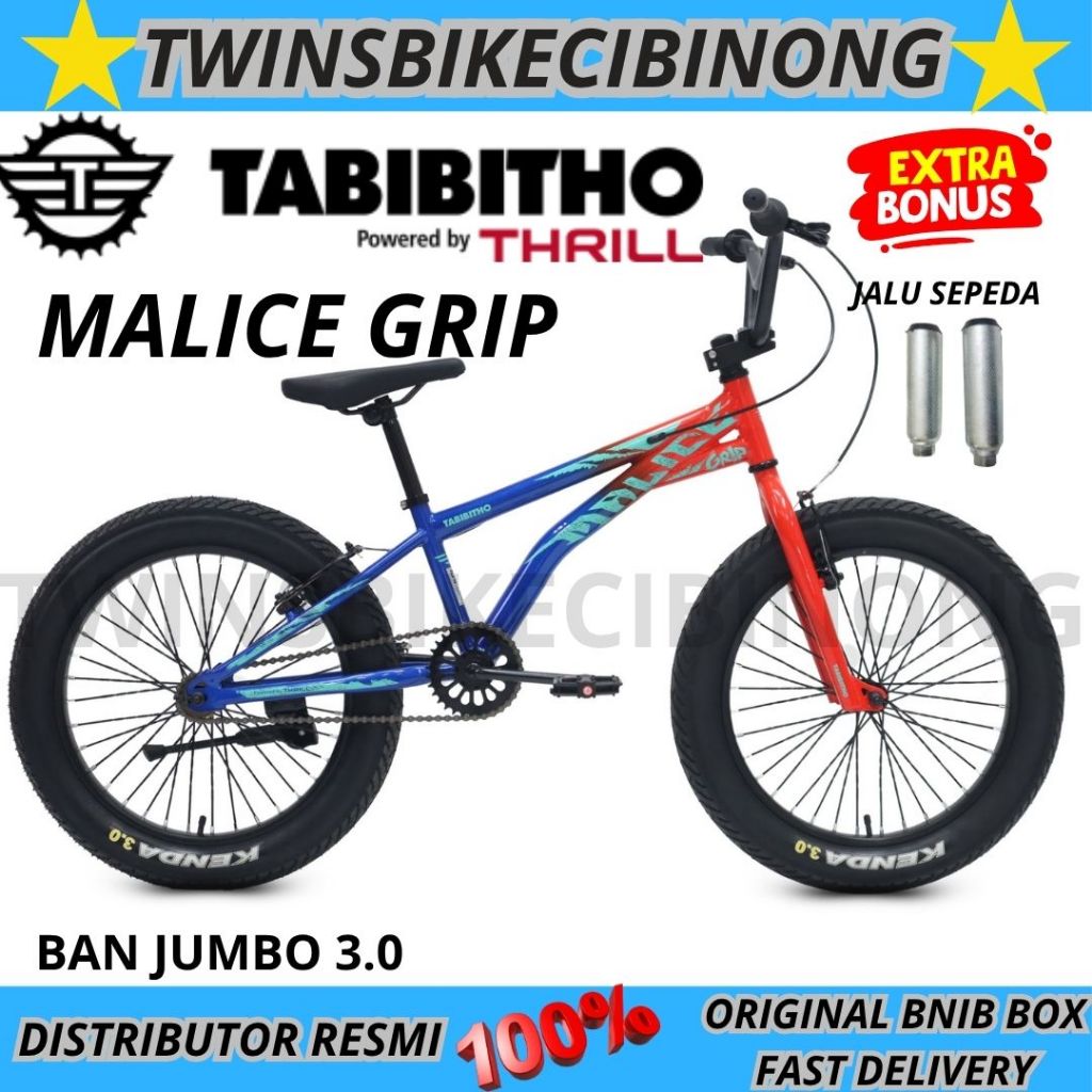 Sepeda BMX 20 TABIBITHO BY THRILL MALICE STREET AND GRIP