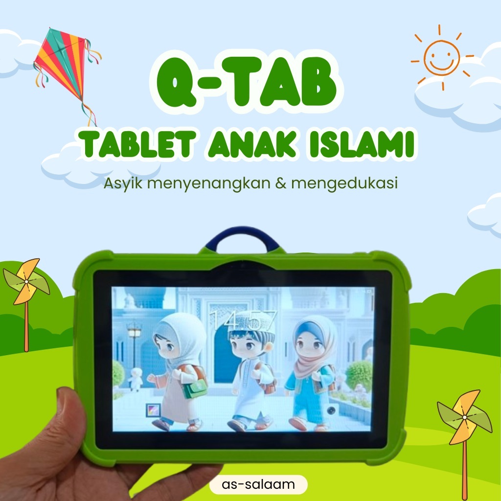 Quran Tablet QTAB As-Salaam Tablet Anak Islami Tablet Android Anak Belajar Tablet Anak Belajar 3-11 