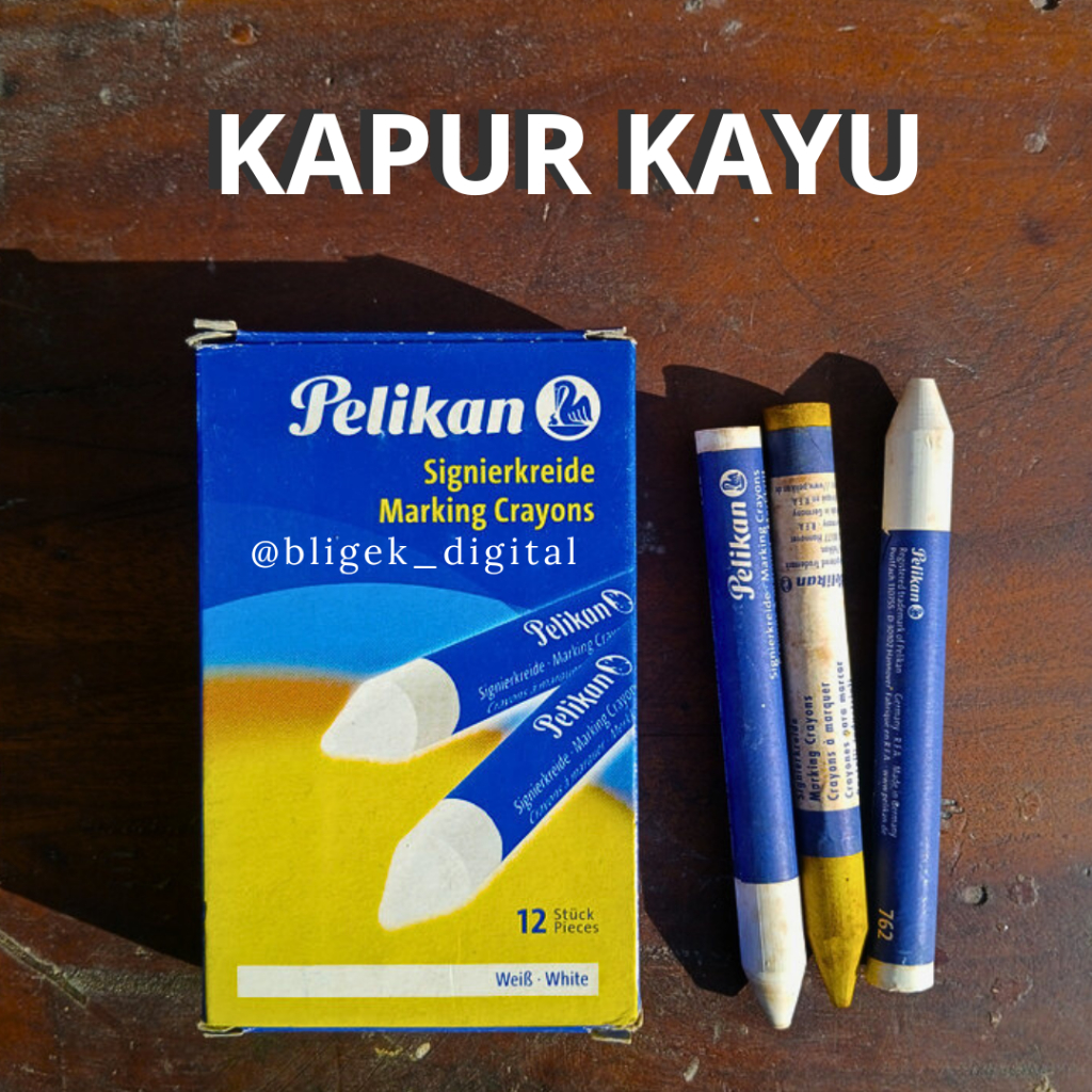 Marking Krayon / Kapur Kayu Pelikan (12 pcs)