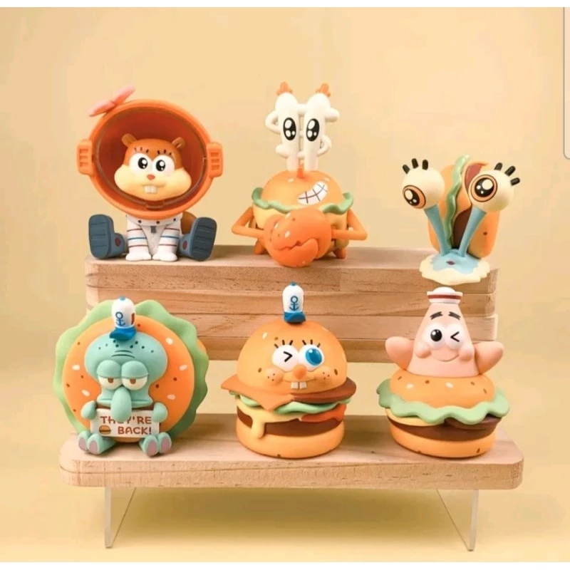 -MOJIBOX- Blind Box Spongebob Squarepants |  Berbagai Karakter Spongebob Pajangan | Hiasan Mainan