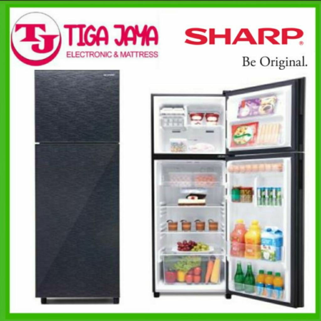 SHARP SJ-326XG-MS KULKAS 2 LINTU 256 LITER//SJ326XG