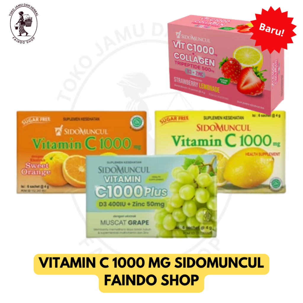 Vitamin C 1000 MG Sido Muncul Isi 6 Sachet