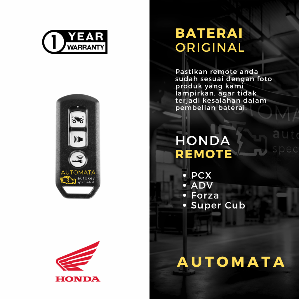 Baterai Remote Kunci Keyless Honda PCX 150 Original Panasonic