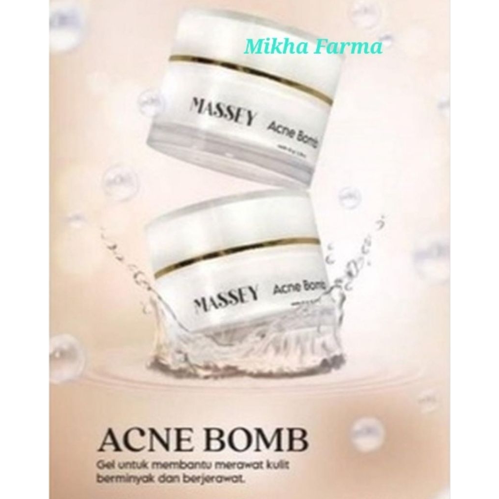Massey Acne Bomb - krim malam - night cream / gel untuk jerawat / bekas jerawat - pemutih pencerah p