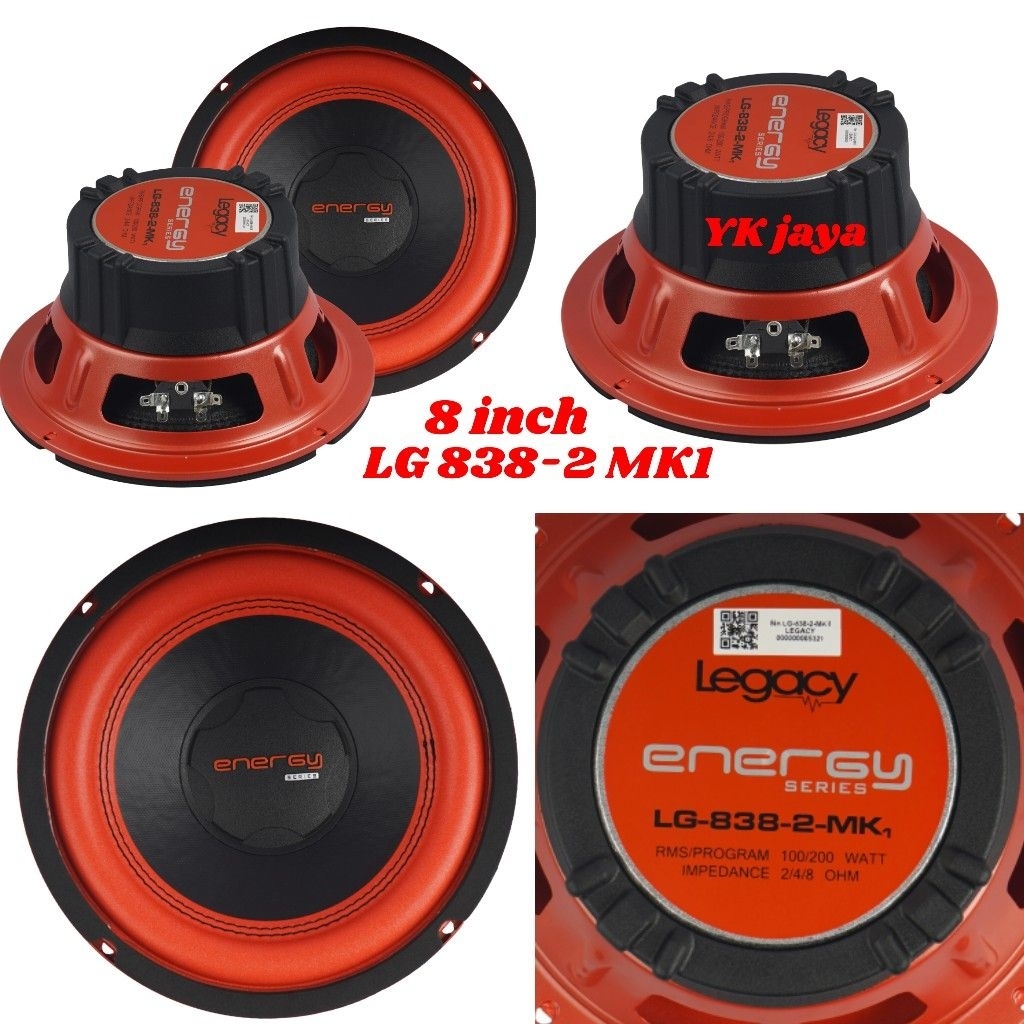 Legacy speaker komponen subwoofer 8 inch LG 838-2 MK1 speker subwoofer 8" spiker subwoofer 8in origi