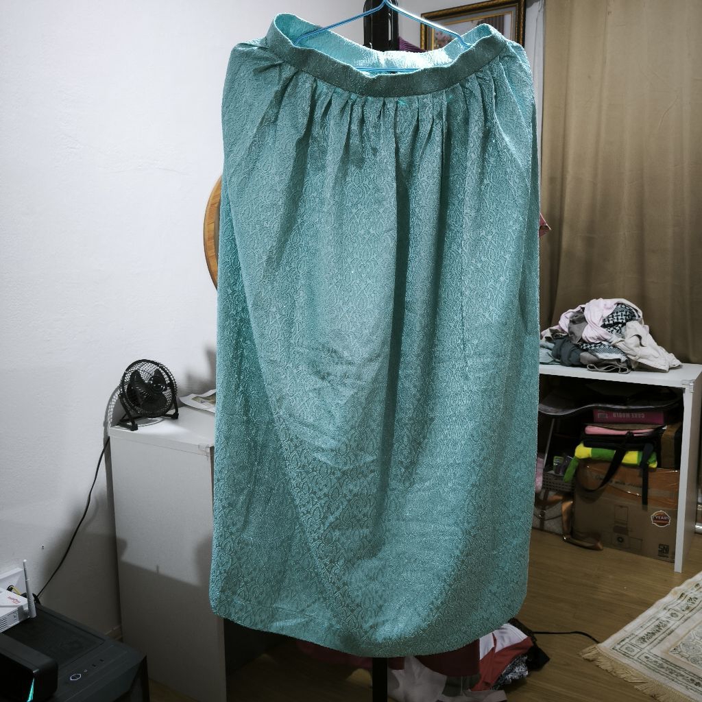 Rok pesta kebaya blink manik biru tosca second