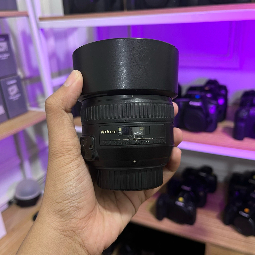 Lensa 50mm f1.4 afs nikon fullsetbox