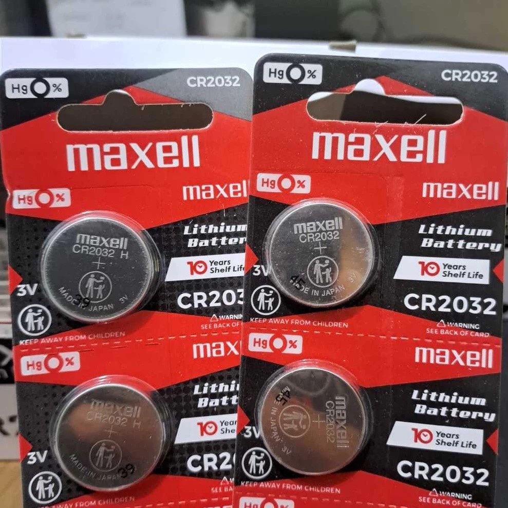 Baterai Maxell CR2032 3V Original Made In Japan Batre CR 2032 H Batrai CMOS Ori Lembaran