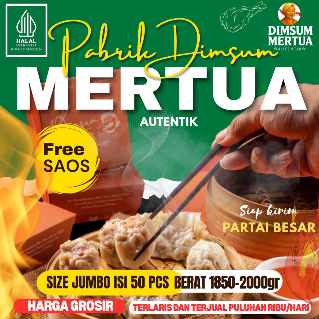 PALING DI MINATI ISI 50PCS ‼️HARGA PABRIK,SIZE JUMBO‼️ PABRIK DIMSUM MERTUA FACTORY‼DIMSUM AYAM HALA