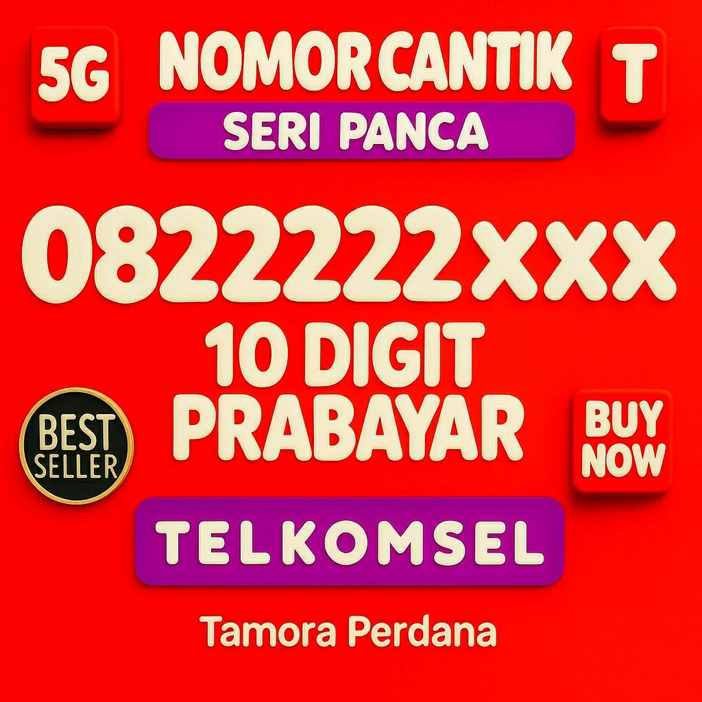 Nomor Cantik Telkomsel SimPATI 10 Digit Prabayar Seri Panca 22222