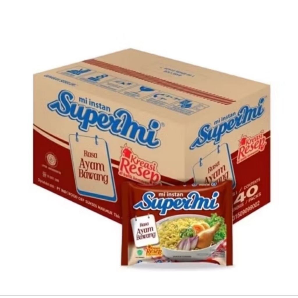 SUPERMI ~ MIE INSTAN RASA AYAM BAWANG 1DUS