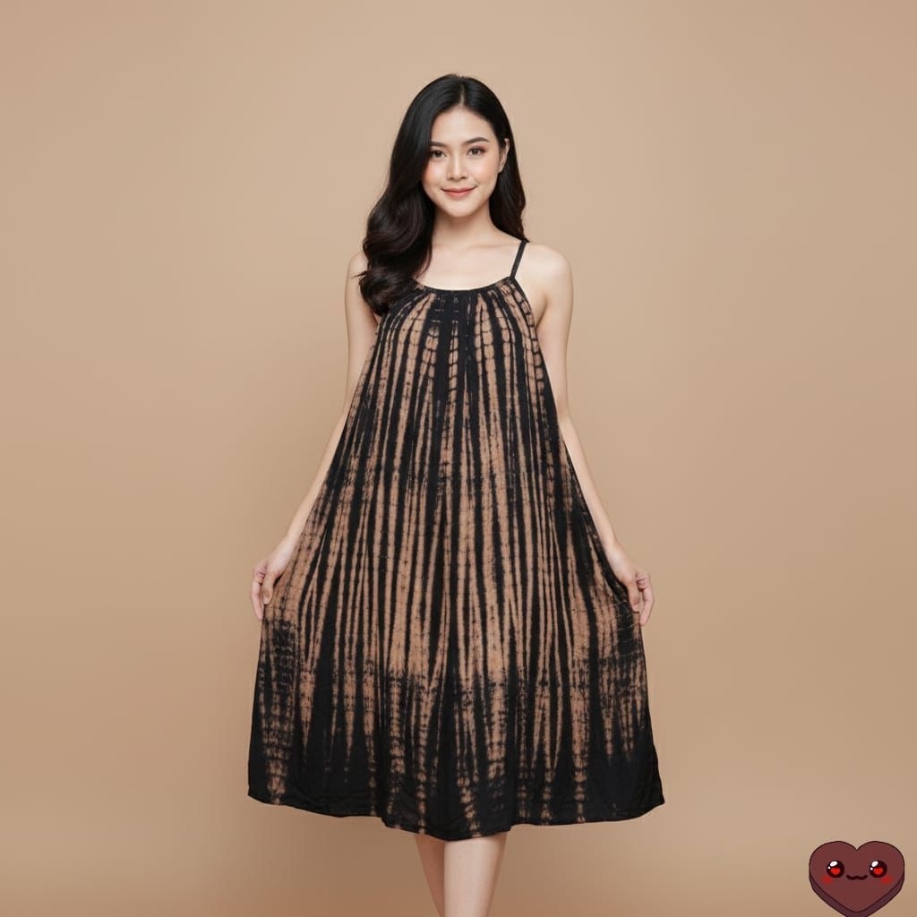 DASTER TIE DIE PANJANG - MOTIF SALUR DASTER BALI MODEL TALI TANKTOP