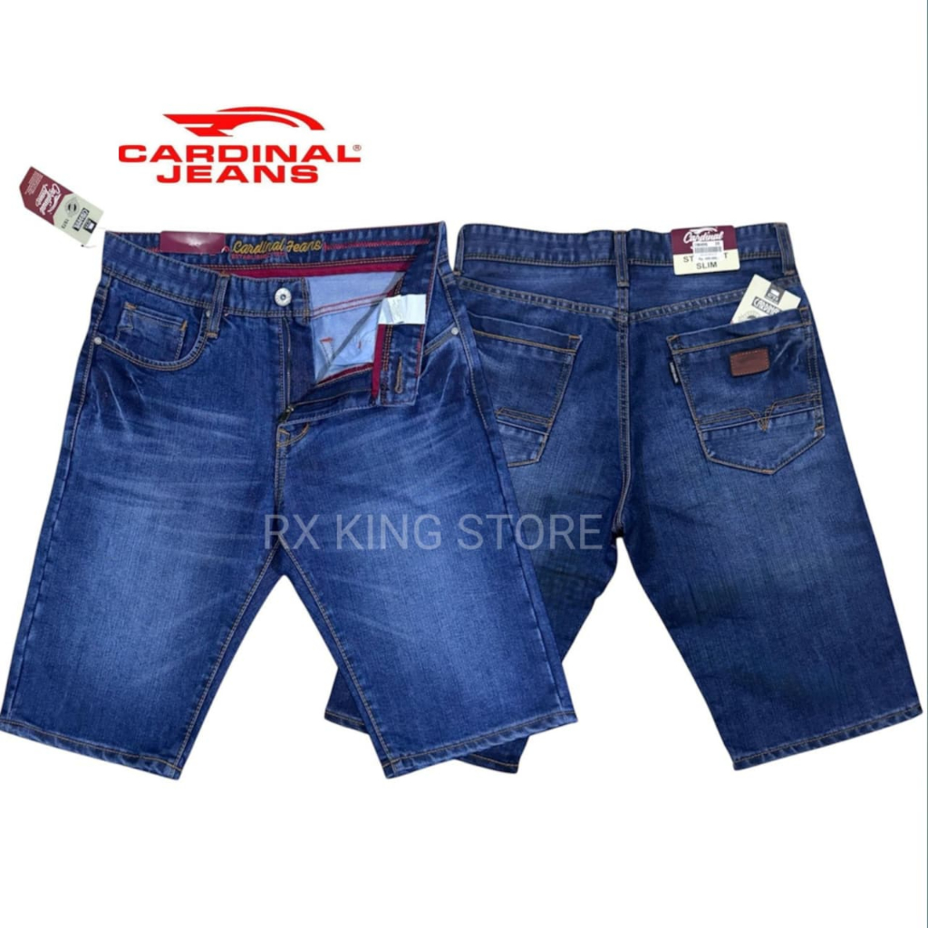 CELANA JEANS PENDEK CARDINAL PRIA DEWASA / CARDINAL PREMIUM DENIM IMPORT CELANA PENDEK CARDINAL PRIA