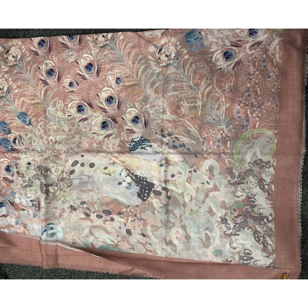 Dusty Rose Seri Ederra Buttonscarves baru dan siap kirim