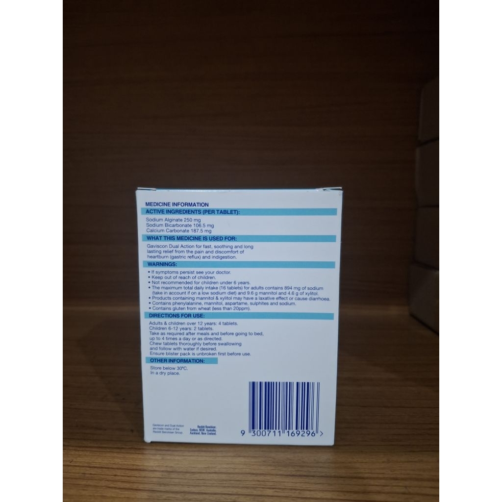 GavisconDual Action 64 tablet Peppermint