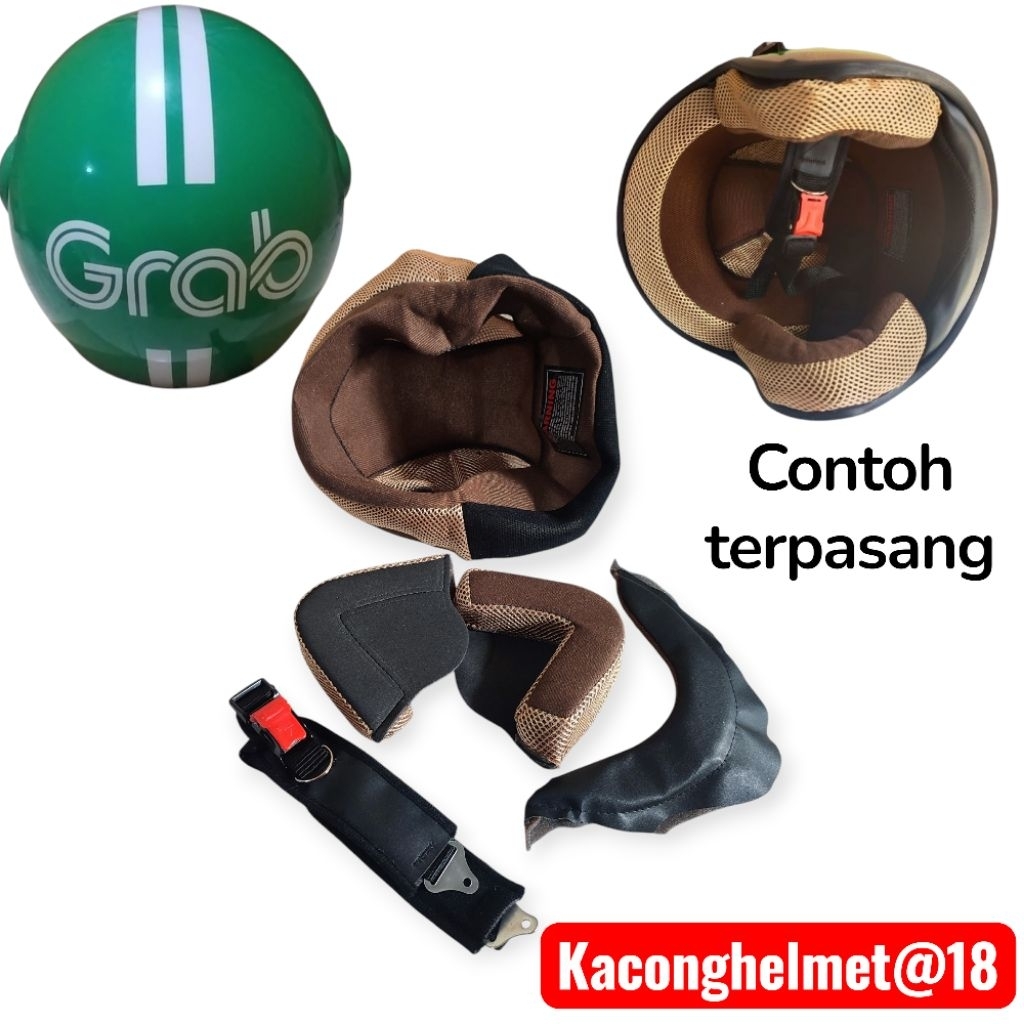 Busa Helm Grab Fullset Spon daleman helm Grab set + Tali helm
