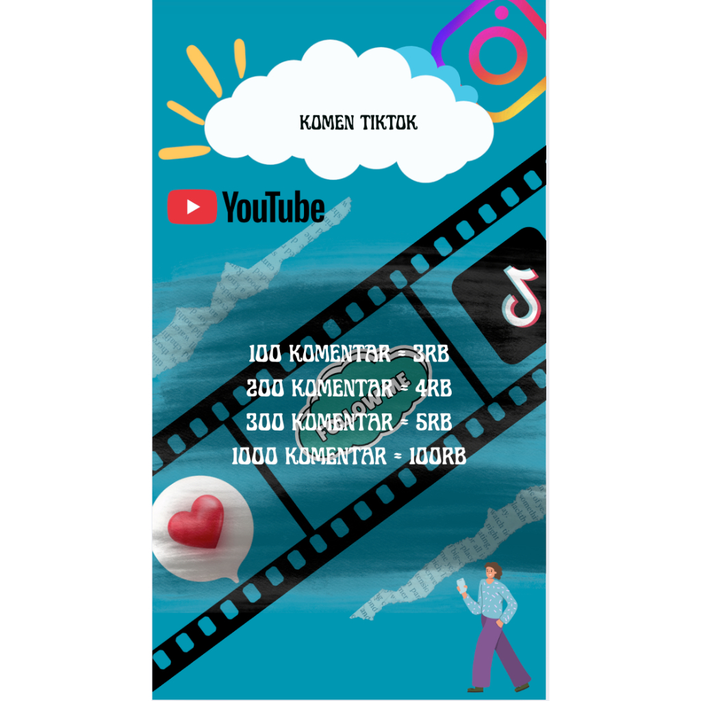 Jasa Promosi Komentar TikTok / YouTube / Instagram – Aman & Cepat
