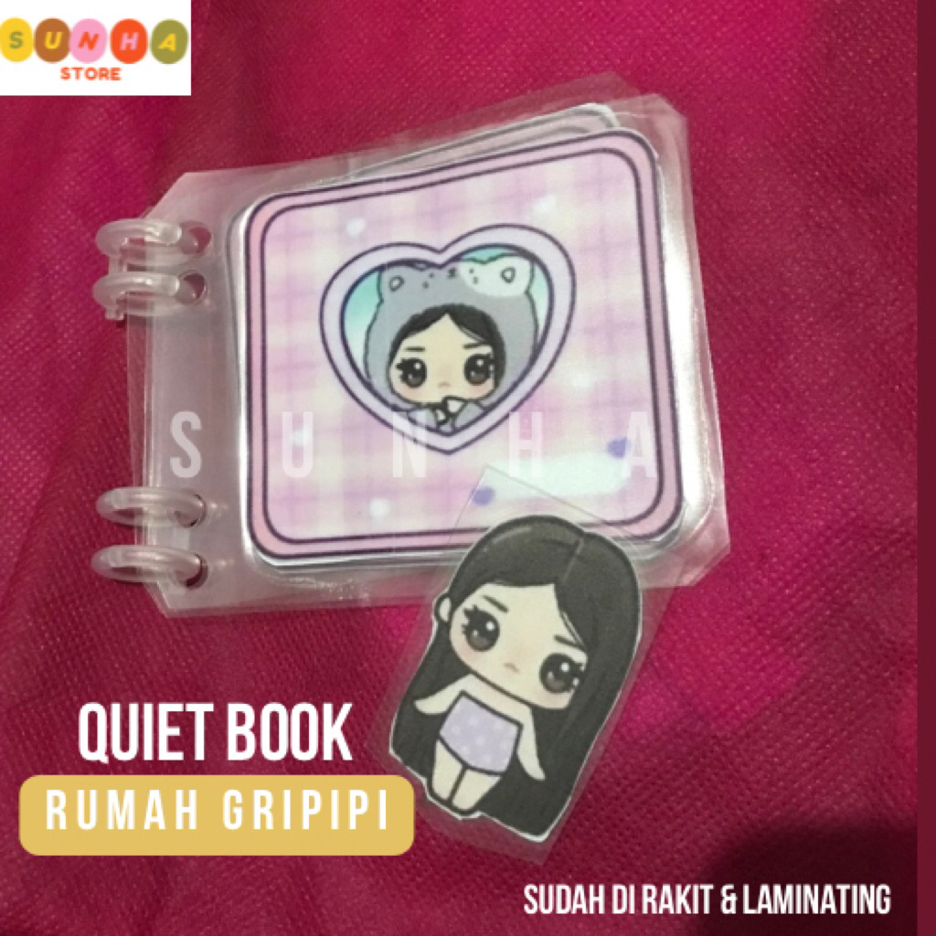 Quiet Book Rumah Gripipi / paper doll book tumah gripipi