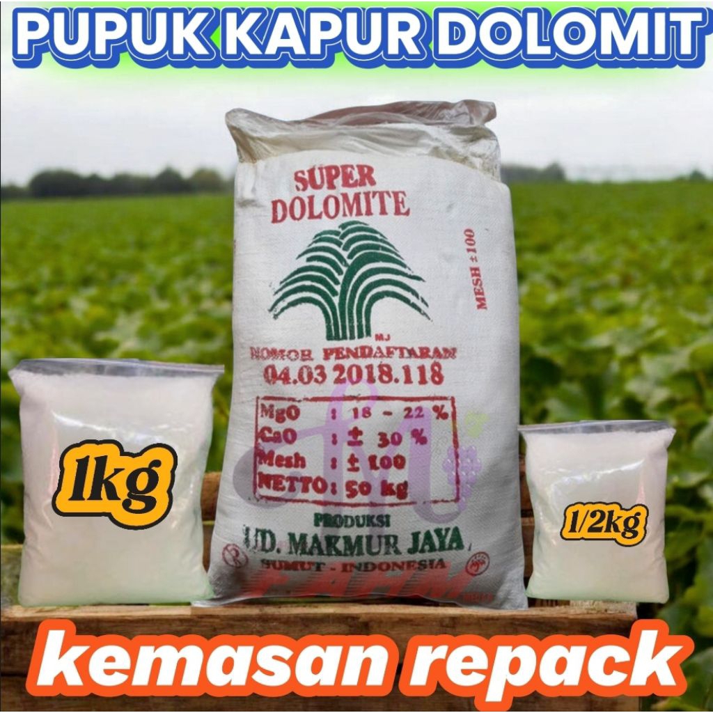 pupuk kapur dolomit kemasan repack. dolomit paket hemat
