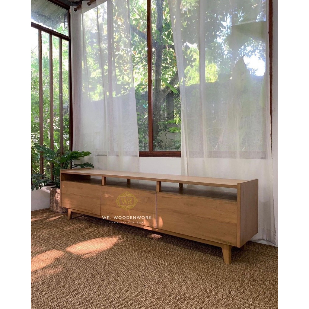 Bufet Tv minimalis kayu jati cabinet tv cantik