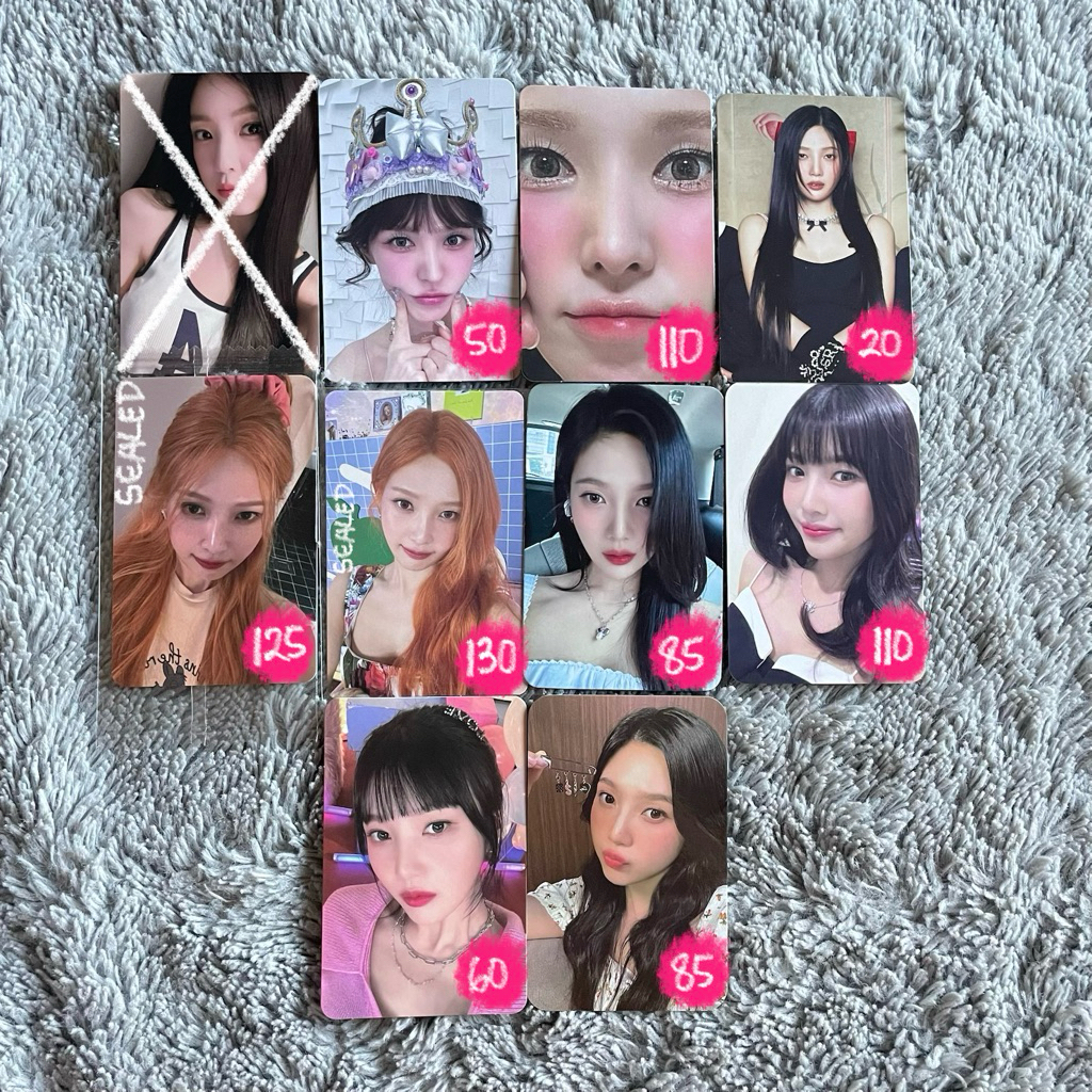 [ready stock] official photocard RV red velvet irene qq like a flower wendy bread zoom like a water 