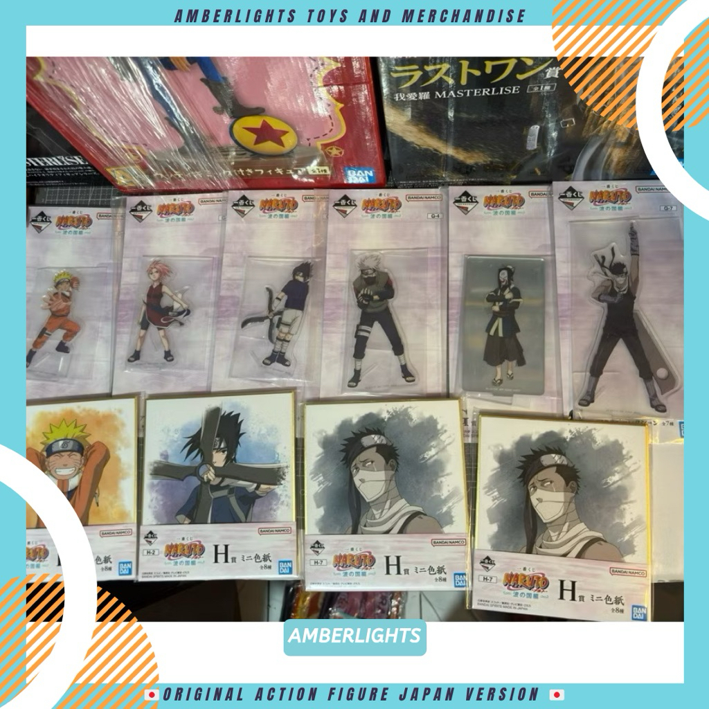 OFFICIAL MERCHANDISE ICHIBAN KUJI NARUTO SHIPPUDEN ACRYLIC STAND - MINI SHIKISHI - PAPAN MINI KERTAS