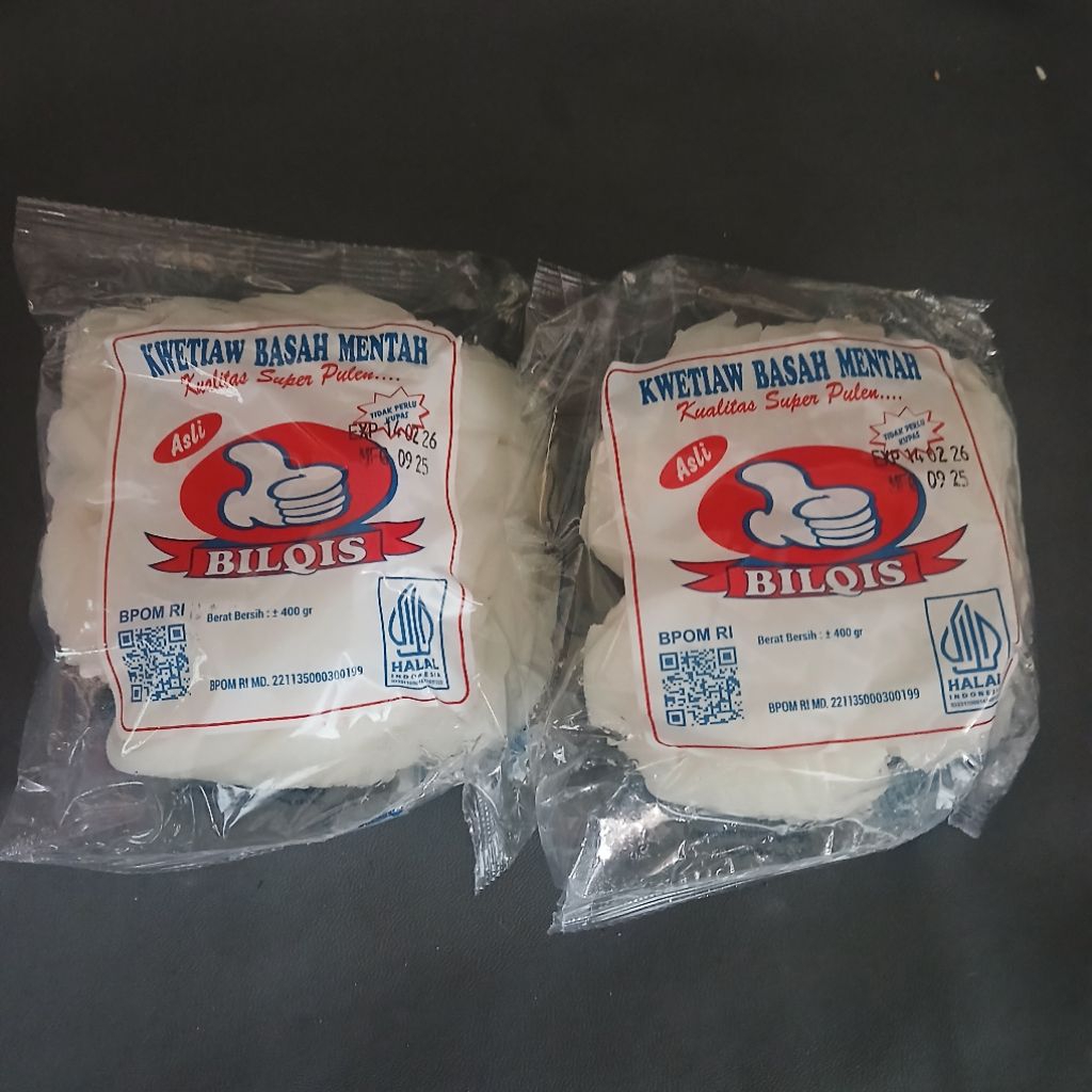 kwetiau basah merk bilqis 400gram