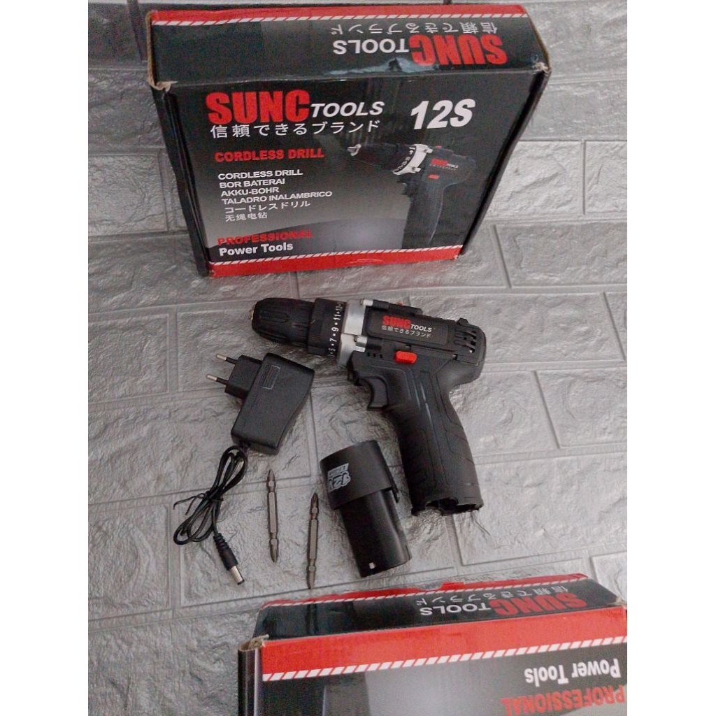 Perkakas Tukang DIY Bor Cordlees, Variabel, Bolak Balik Led Baterai