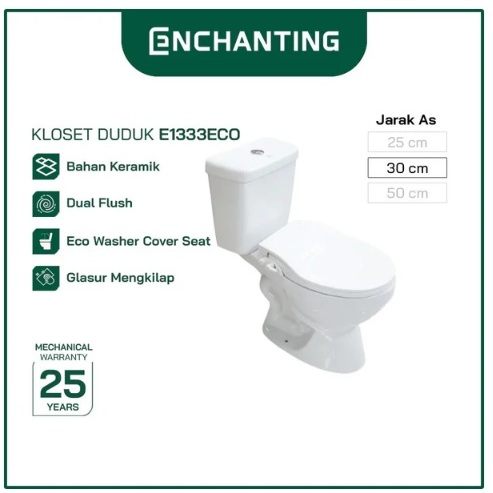 Toilet Kloset Duduk Europe Enchanting E1333Eco