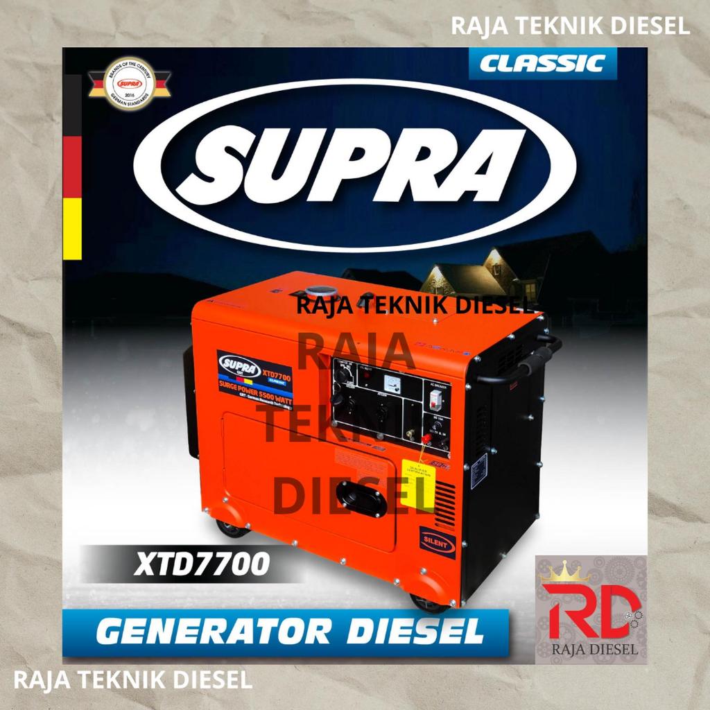 Generator Genset Diesel Silent 5 KVA 5000 Watt 4500 Solar XTD 7700 ORIGINAL TERBAIK SUPRA