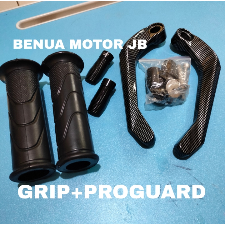 PAKET GRIP STANDAR HONDA + Handguard Proguard karbon handguard stang carbon sepasang variasi origina
