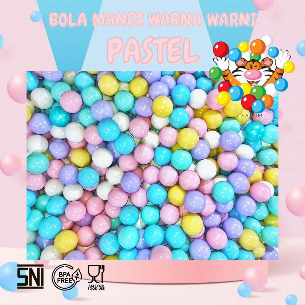 Mainan Anak Bola Plastik Warna Warni Bola Plastik Mandi Bola isi 100pcs