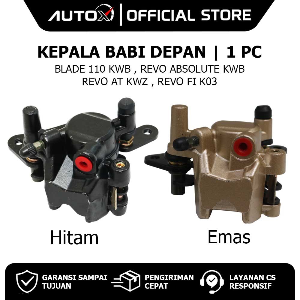 Kepala Babi Depan Untuk Blade 110 KWB & Revo Absolute AT KWZ FI K03 Variasi Warna Hitam & Emas Assy 
