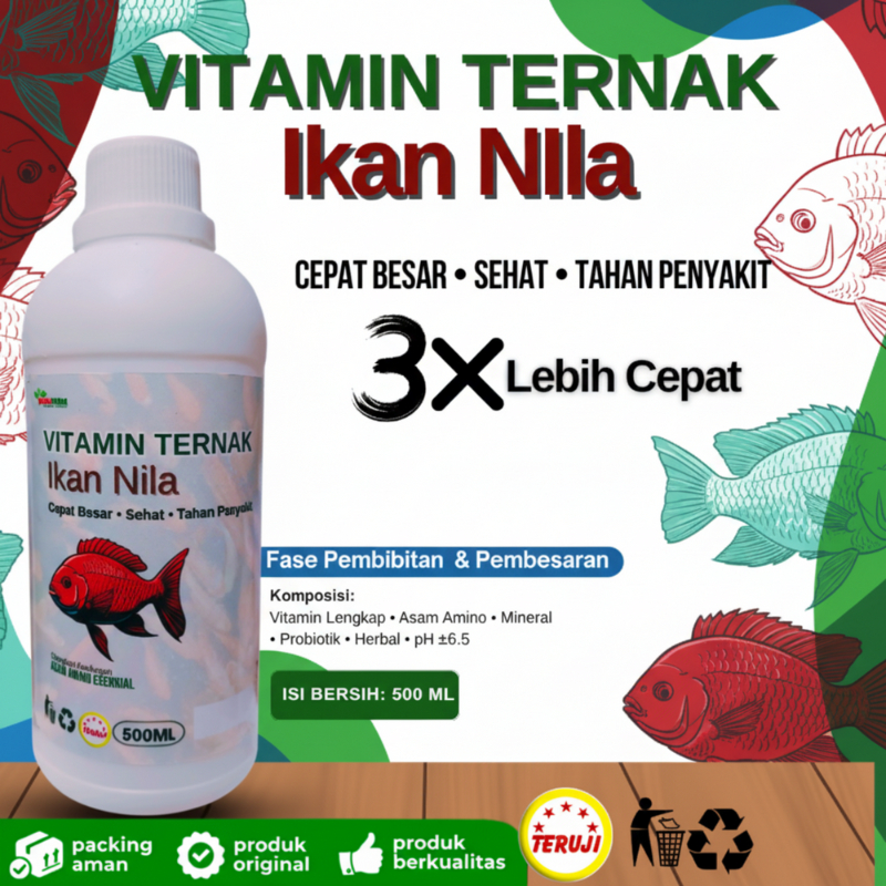Vitamin Ikan Nila Penggemukan & Nafsu Makan | Nutrisi Pelet Ikan Air Tawar