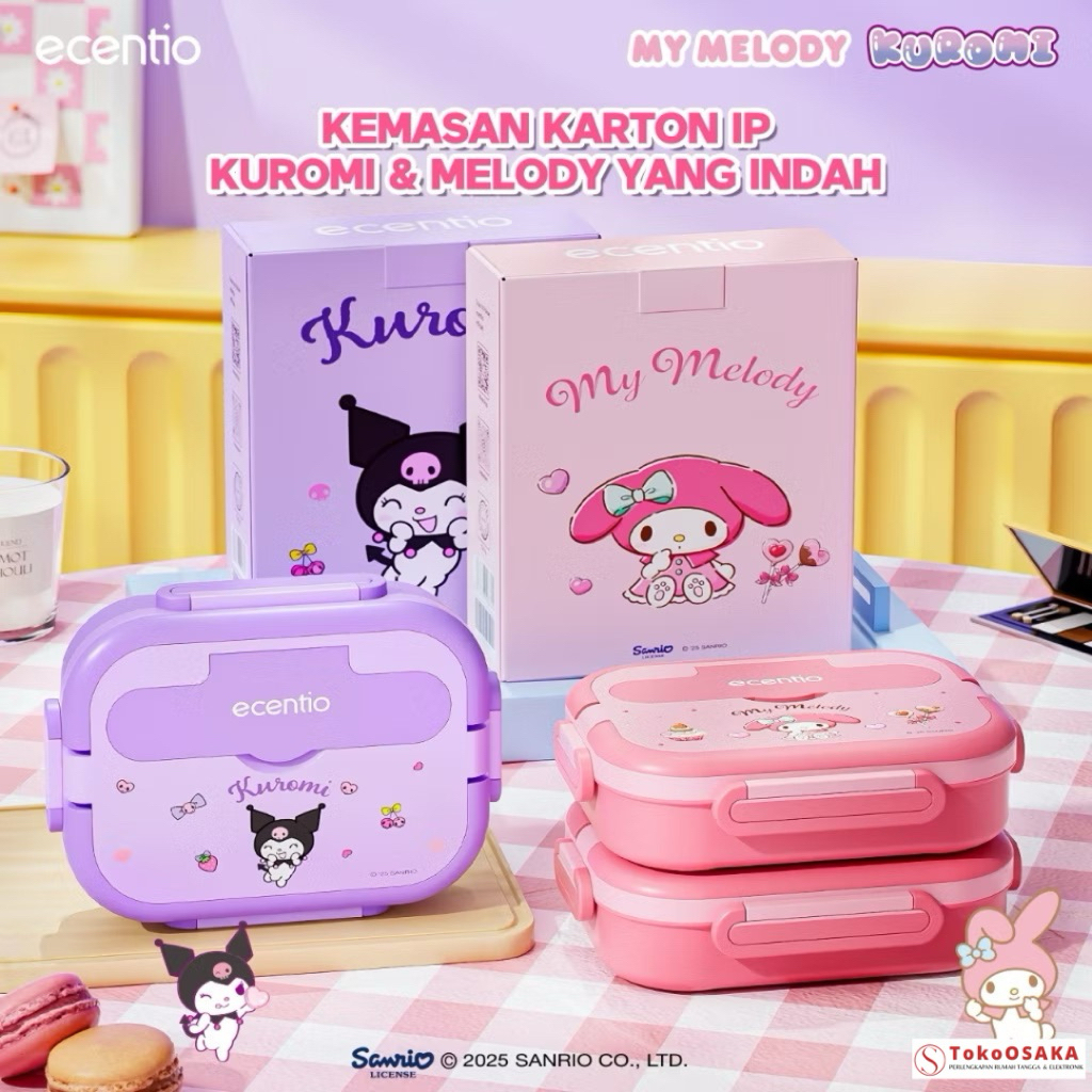 Lunch Box Stainless Sanrio Kurumi / Mymelody - Ecentio