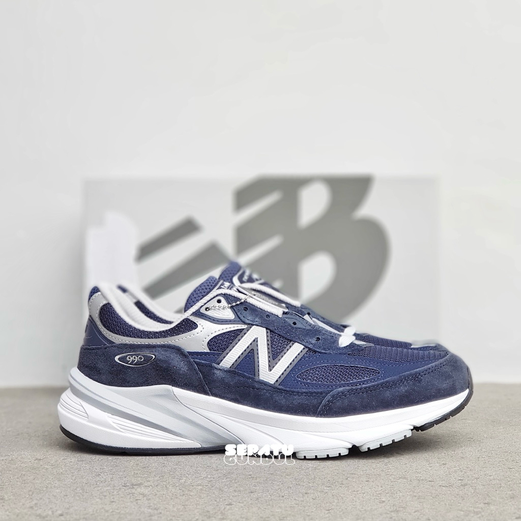 Sepatu Sneakers Pria NB 990v6 Navy Made in USA M990NV6