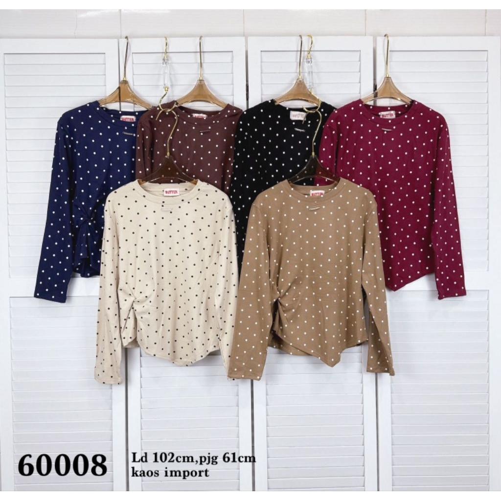 Atasan butter polkadot new import