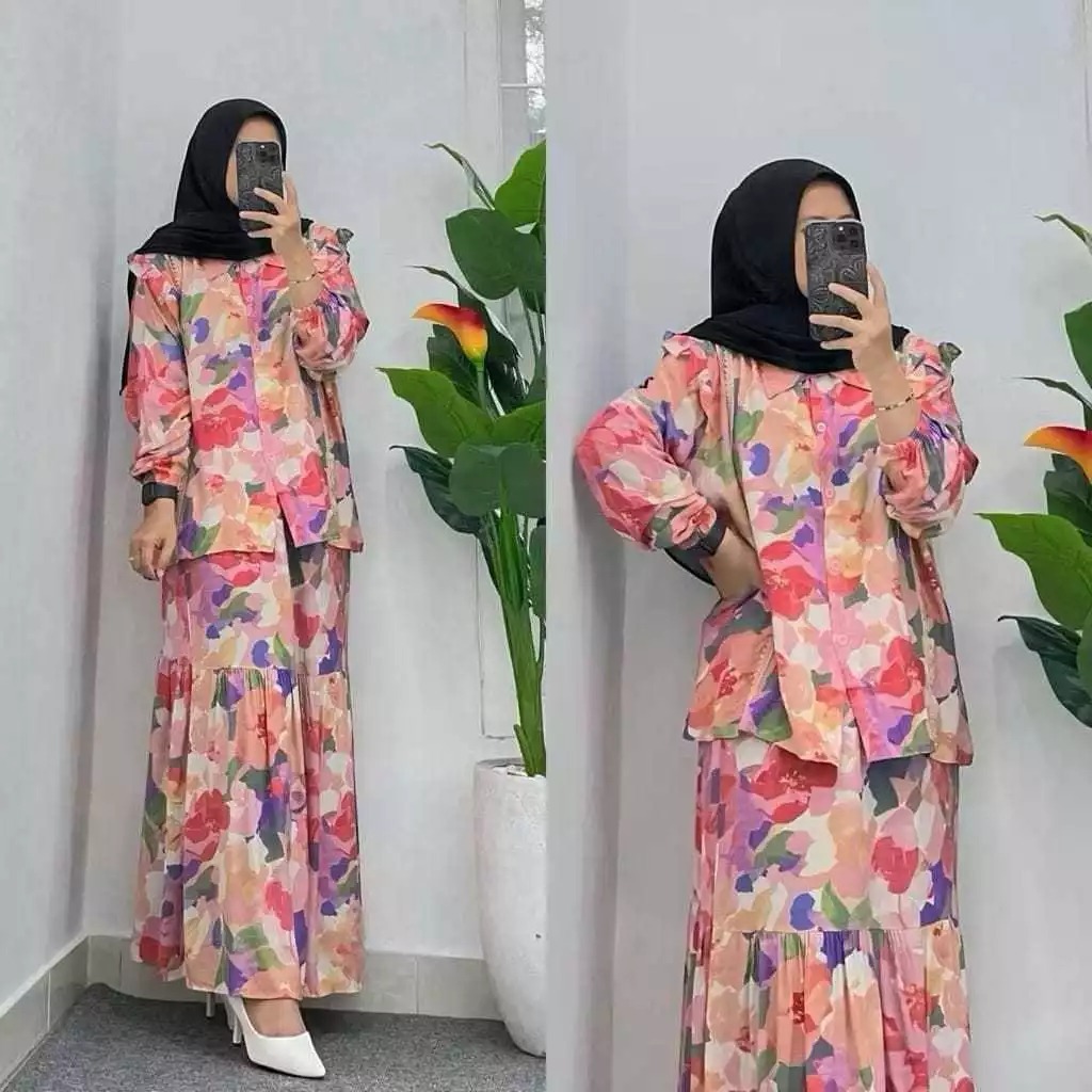 NEW ARRIVAL MAMIYA SET ROK RAYON VIRAL // ONE SET RAYON MOTIF // SETELAN ROK // ONE SET MAMIYA ROK W