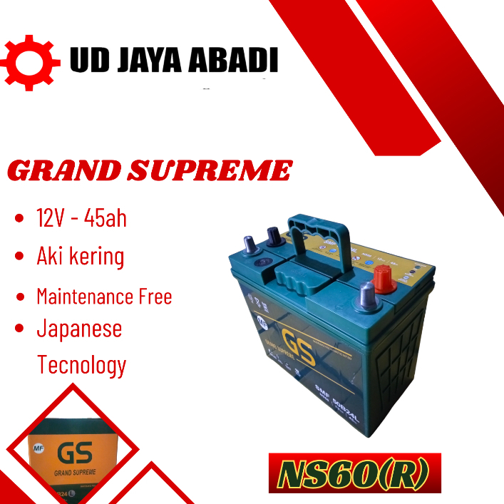(TIDAK BISA COD) AKI MOBIL GS Grand Supreme NS60L/60R 12V-45H