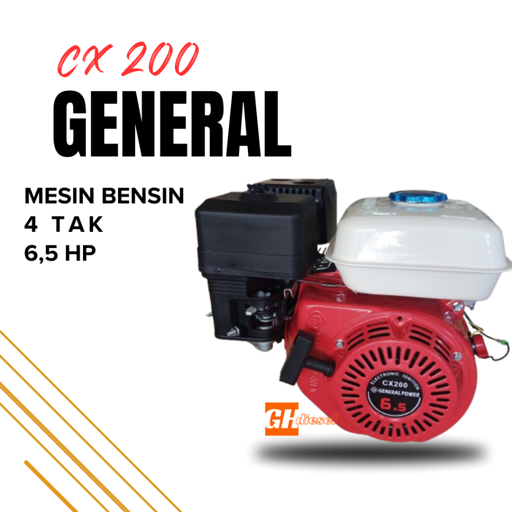 GENERAL Engine gasoline GX 200 GX200 CX 200 CX 200  Mesin bensin penggerak seba guna 5,5 PK 4 TAK